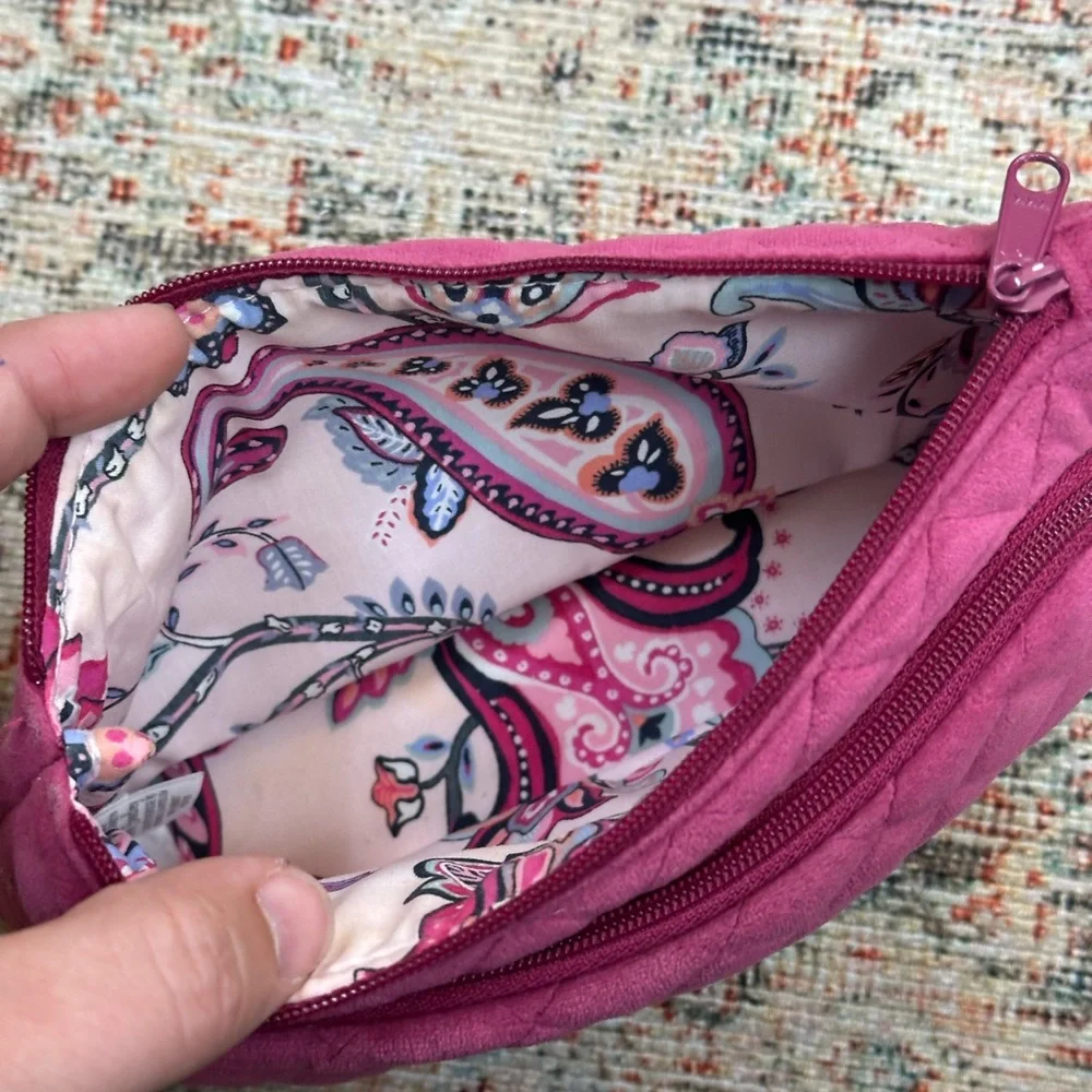 Vera Bradley Quilted‎ Magenta Cosmetic Bag